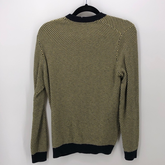 Ted Baker Yellow Banded Wool Blend Sweater 3 - Picture 7 of 8